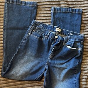 Nicole Miller Women's Dark Blue Straight Leg Jeans high-rise boot cut